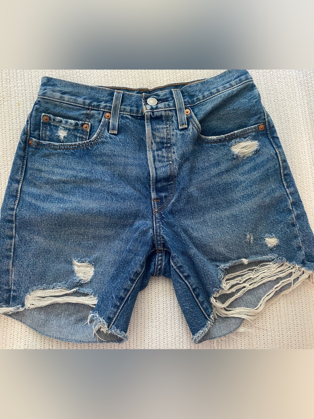 Levi's 501 High Rise Denim Shorts